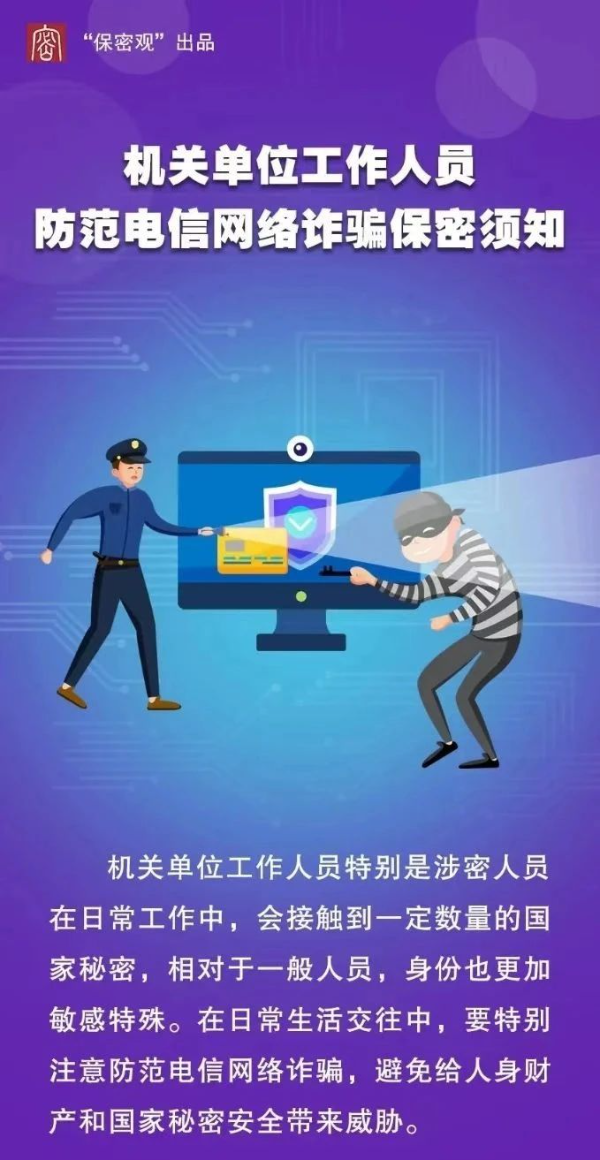 【保密觀】機關單位工作人員防范電信網絡詐騙保密須知1.jpg